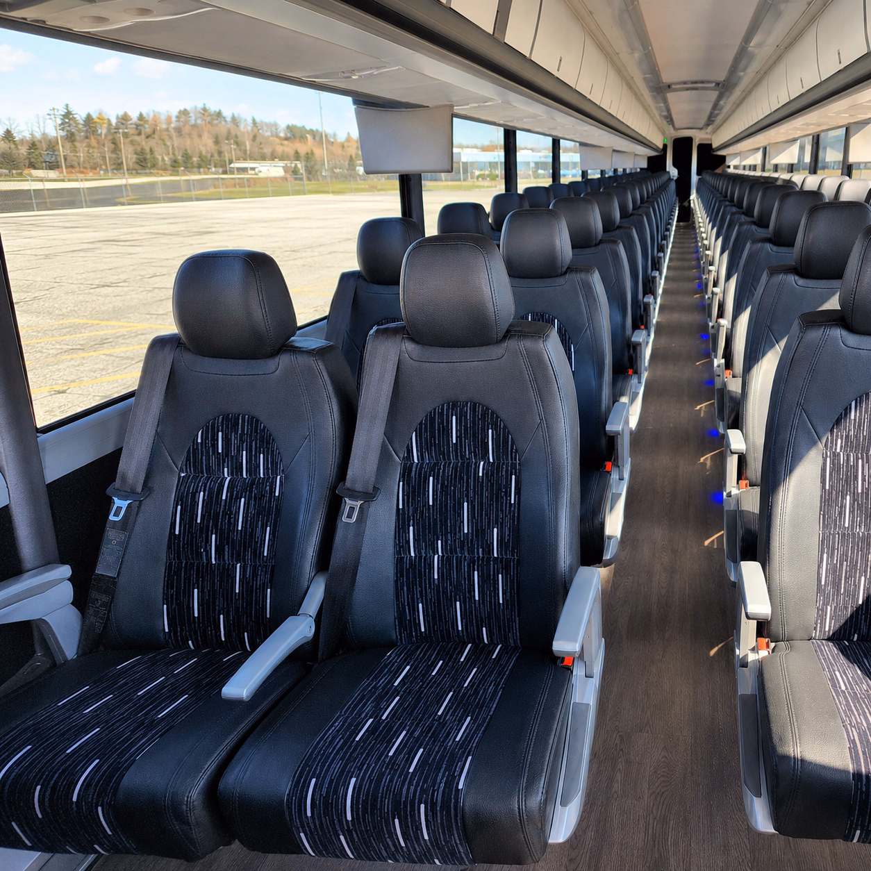 federal way charter bus interior