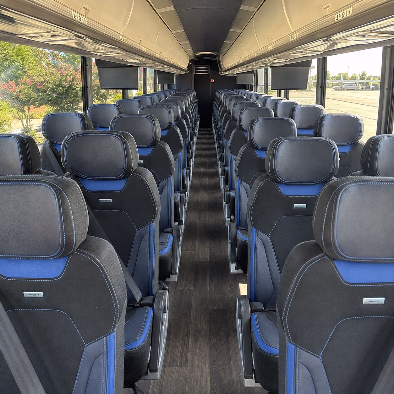 federal way charter bus rental interior