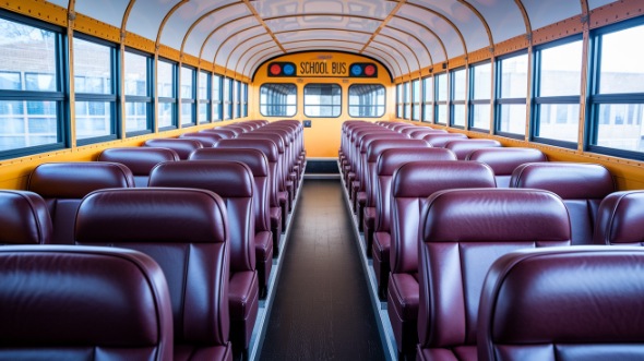 federal way school bus rental interior